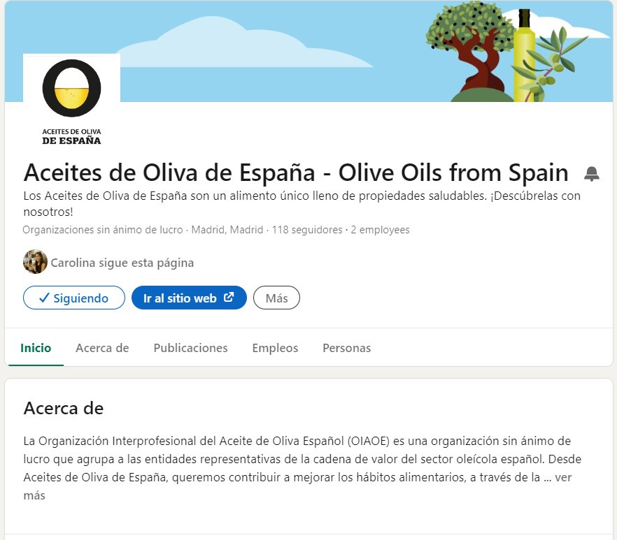 Linkedin Aceites de Oliva de España oloe181023